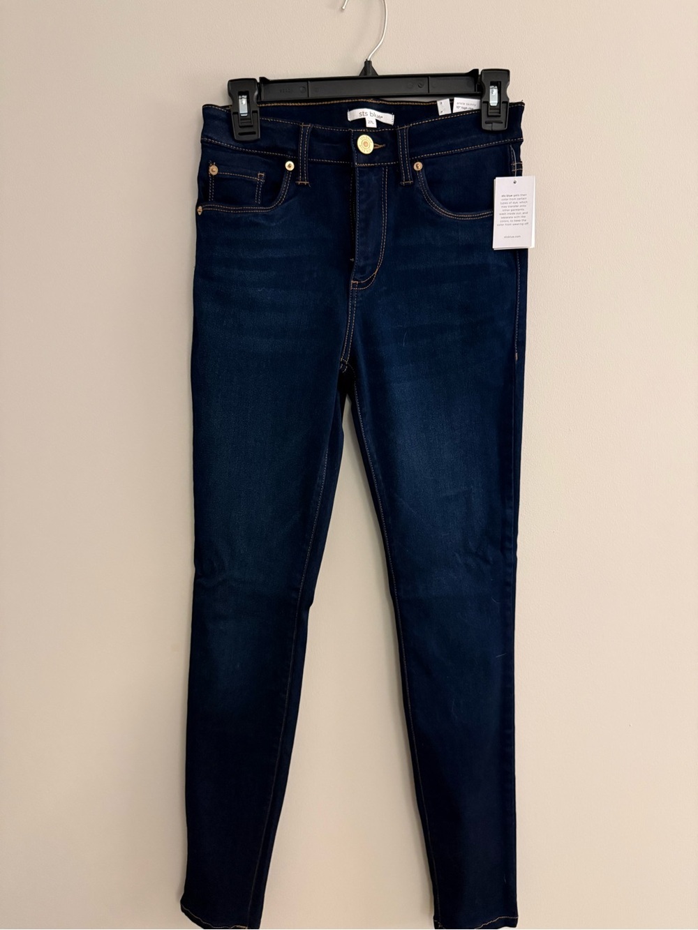 STS Blue Navy Ankle Skinny Jeans 10 Inch High Rise
